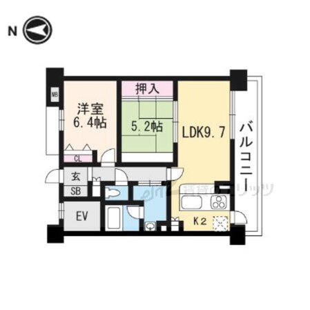 パセオ上牧の物件間取画像